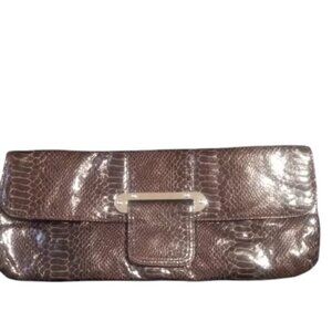 White House Black Market Elegant Brown Clutch